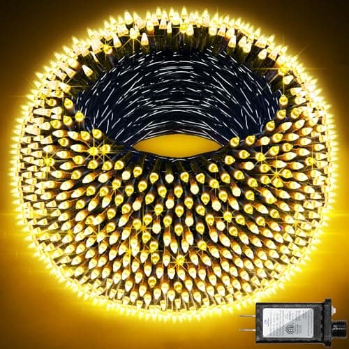 QUHUATU 750 LED 240FT Christmas Lights Outdoor,12 Lighting Modes Christmas String Lights with Timer, Dimmable Warm White LED StringLights Waterproof for Yard Tree Wedding Party Holiday Warm White