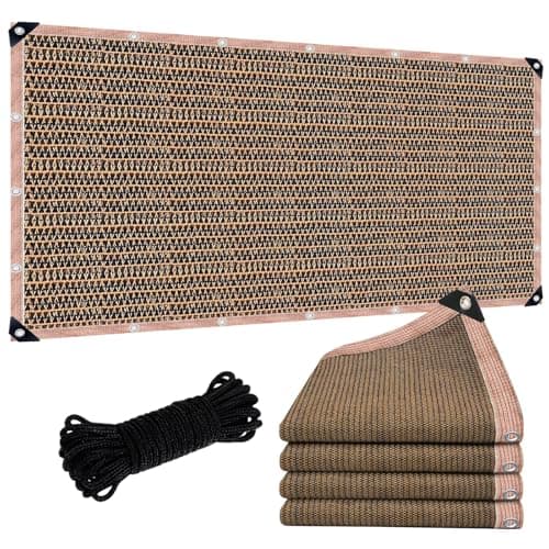 Sun Shade Cloth for Outdoor Patio,Pergola Shade Cover with Grommets Deck Shade Privacy Screen Balcony,90% UV Protection Shade Fabric Brown Sunshades for Garden Backyard Outdoor Mocha 8 x 10 FT