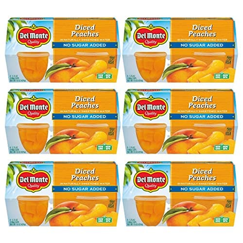 Del Monte No Sugar Added Diced... 3.75 oz Cup (Pack of 24 Cups)