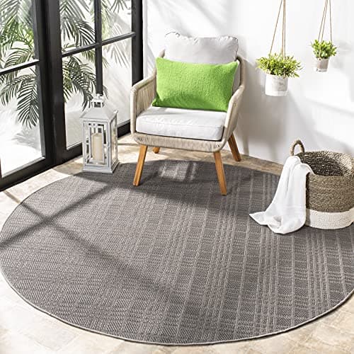Safavieh BMU802F-7R Rug, 6'7" Round, Grey