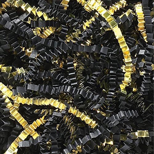Tape Logic TLCPB10GG Crinkle Paper, 10 lb., Black/Gold