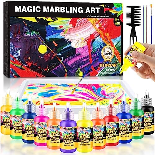 42-Piece Titoclar Water Marbling Paint Kit $9.99 + Free Shipping w/ Prime or on $35+