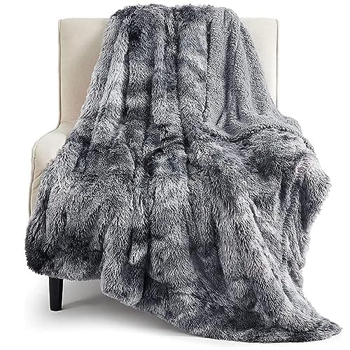 **Price Drop** 50"x60" Bedsure GentleSoft Fluffy Faux Fur Throw Blanket w/ Sherpa Fleece (Tie Dye Grey) $12.49 + Free Shipping w/ Prime or on $35+