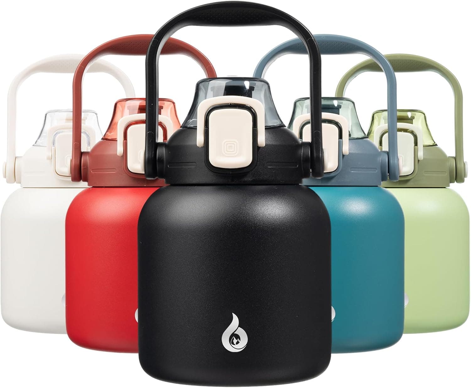 BJPKPK Insulated Water Bottles... Flasks for Men & Women, Black