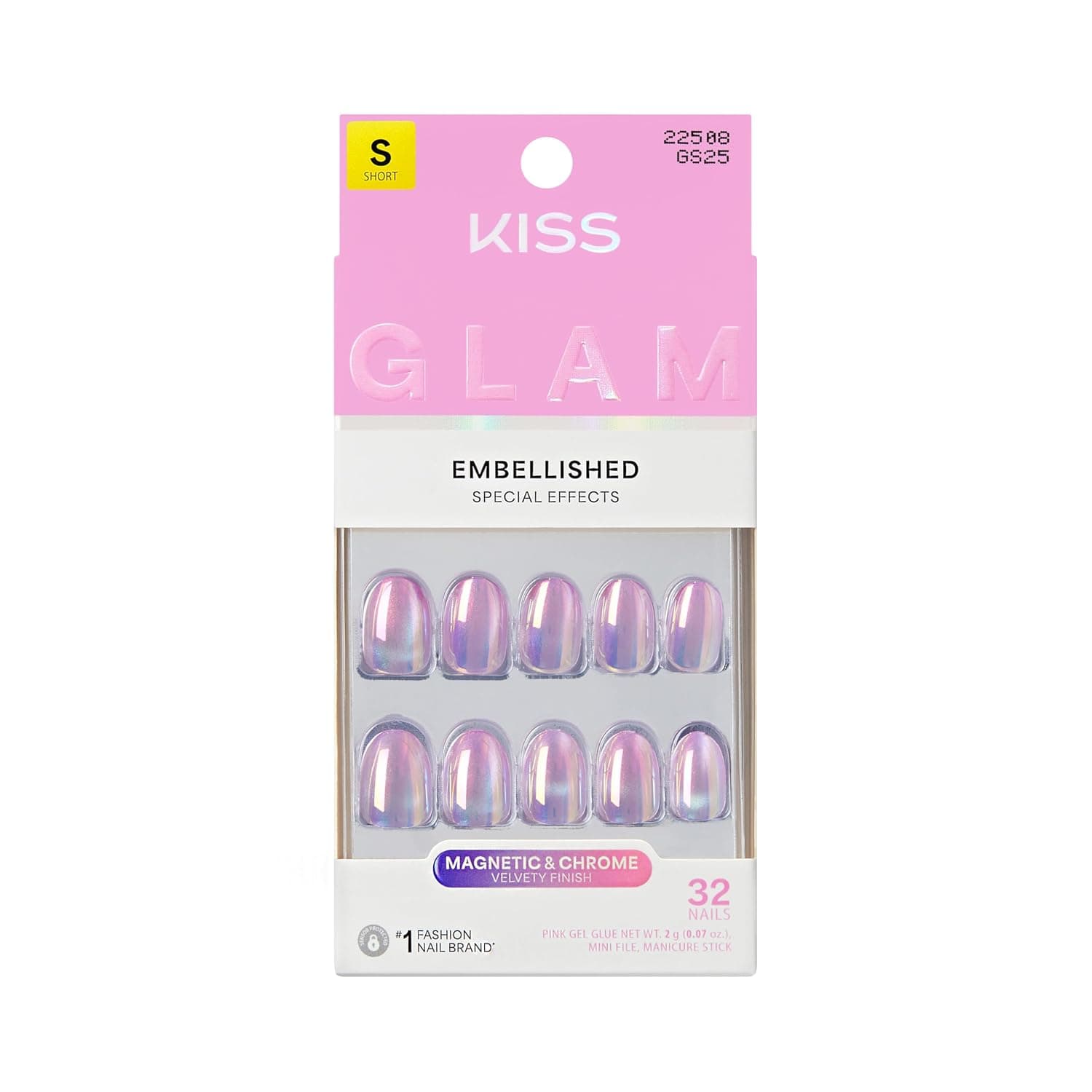 KISS GLAM, Press On Nails, Nai... 1 Manicure Stick, 1 Mini File