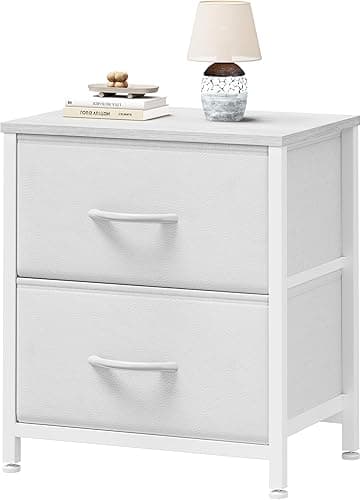 Sweetcrispy Nightstand with 2 ... Closet, Entryway, Dorm, White