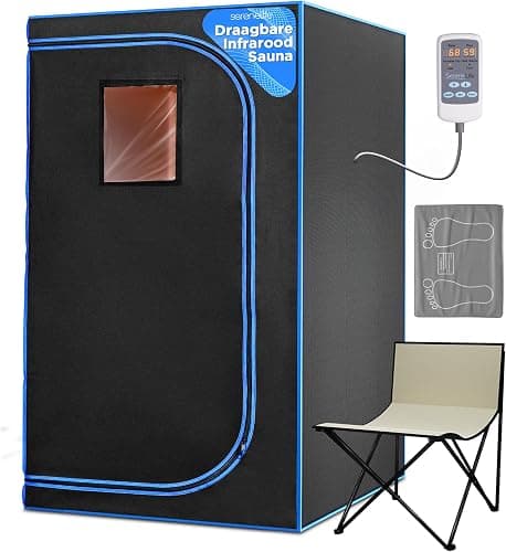 SereneLife Portable Sauna Box ... Spa, 35" x 71" - inch (Black)