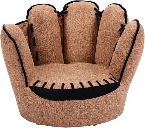 Costzon Kids Couch with Solid ... Gift for Boys & Girls (Brown)
