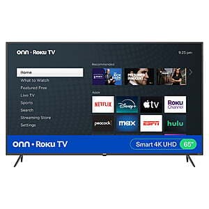 65" onn 4K UHD Roku Smart TV $238 + Free S&H
