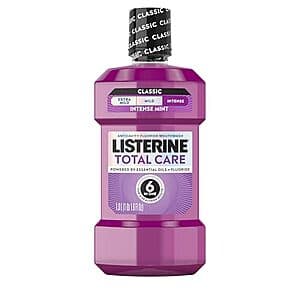 [SnS, AC] $4.85* | 1L Listerine Total Care Anticavity Fluoride Mouthwash (Intense Mint) at Amazon