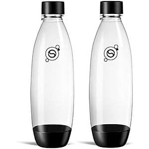 [SnS, AC] $8.55* | 2-Pack 1L sodastream Dishwasher Safe Slim Bottle (Black) at Amazon