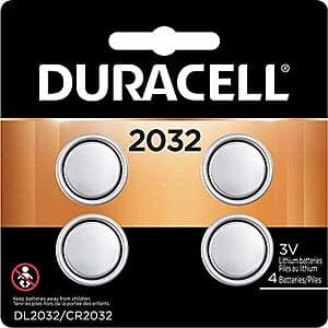 4-Ct Duracell 2032 3V Lithium Battery $3.50