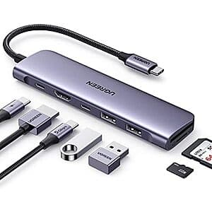 $16.98* | 7-in-1 UGREEN Revodok 1071 USB-C Hub Dock (4K HDMI/100W USB C/USB A) at Amazon