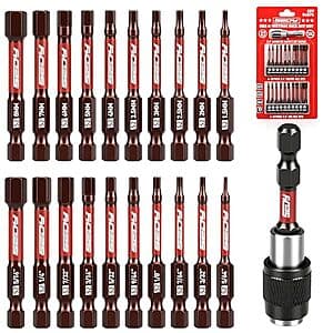 Sedy 2.5" Hex Head Allen Wrench Drill Bit Set (21-Piece) $6.99
