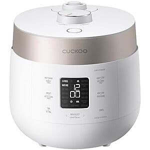 6-Cup Cuckoo Twin Pressure Rice Cooker & Warmer (White) $180 + Free S&H