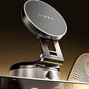 LISEN MagSafe Electric Vacuum Suction Phone Mount (Silver) $10