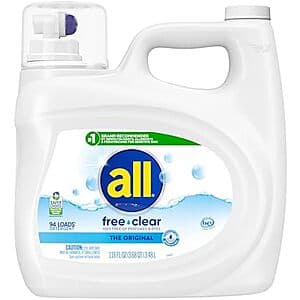 Select Accounts: 118-Oz all Free Clear Liquid Laundry Detergent (Original) $9.40 w/ S&S