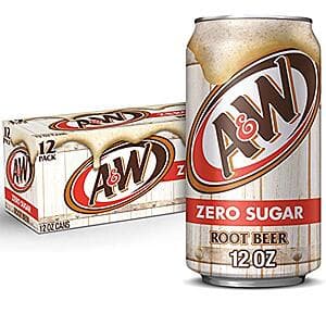 12-Pk 12-Oz A&W Zero Sugar Root Beer Soda 3 for $14.75 w/ S&S