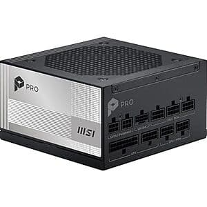 $94.99* | MSI PRO 850W A850PL PCIE5 80+ Platinum Fully Modular Gaming Power Supply at Amazon