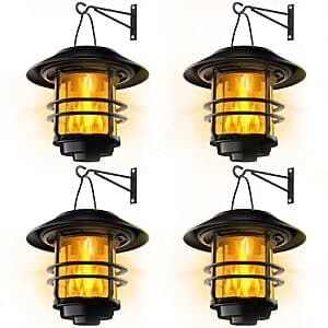 Amazon – Otdair 4-Pack Waterproof Solar Flickering Flame Lanterns $27.49 w/ Code