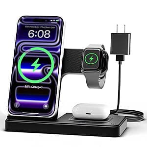 Amazon – GETPALS 3-in-1 Wireless Charging Station for iPhone, Apple Watch & AirPods $7.65 w/ Code