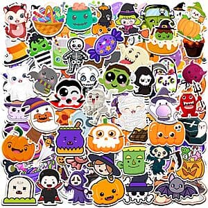 Amazon – HSHFAMIIY 100-Pc Halloween Waterproof Sticker Pack $3.35 w/ Code