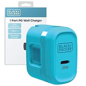 Amazon – BLACK+DECKER 20W GaN USB-C Wall Charger $10.79 w/ Code