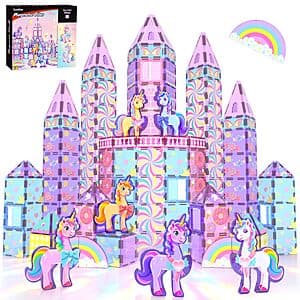 100-Pc GobiDex Magnetic Tiles Unicorn Theme Building Set $20 + Free S&H