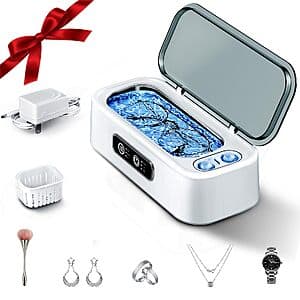 Amazon – SUNPOW 45kHz Dual-Chamber Ultrasonic Jewelry Cleaner - $15.29 w/ Code