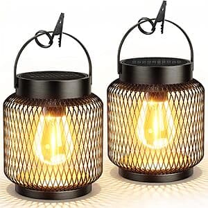 Amazon – KOOPER 2-Pack Metal Solar Hanging Lanterns - $12.99 w/ Code