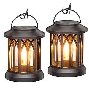 Amazon – TuyLuxe 2-Pack Solar Hanging Lanterns w/ Hooks - $13.85 w/ Code