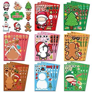 Amazon – HSHFAMIIY 24-Piece Christmas DIY Sticker Set - $3.59 w/ Code