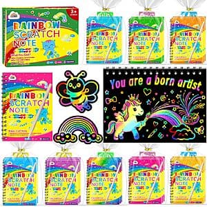Amazon – ZMLM 24-Pack Rainbow Scratch Art Notebooks - $9.99–$13.49 w/ Code