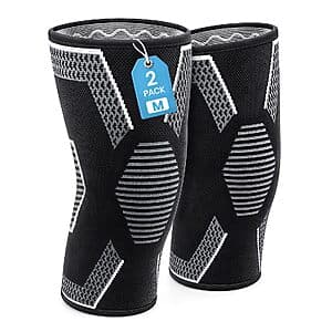 2-Pk BSRGMS Knee Compression Sleeves $6.50