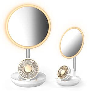 Amazon – gelpal 3-in-1 LED Makeup Mirror w/ Fan - $13.49 w/ Code