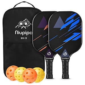 Amazon – niupipo Pickleball Paddle Set w/ Balls & Bag - $19.94 w/ Code