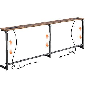 Amazon – Huuger 78.7" Adjustable Console Table w/ Outlets - $44.99 w/ Code