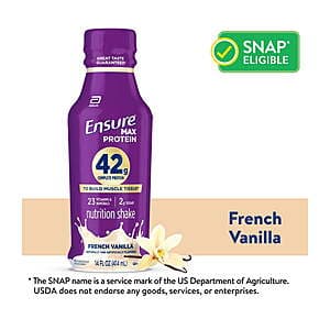 14-Oz Ensure Max 42g Protein Shake (Chocolate or Vanilla) + $4 Walmart Cash $4 + Free Pickup