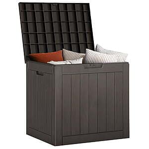 31-Gal Gianna Outdoor Storage Resin Deck Box $17