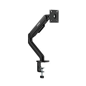 MSI MAG MT101G Gas Spring Single Monitor Stand Arm (Support 17"-32" & 22lbs) $29.99
