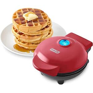 Dash Mini Waffle Maker (Red) $6.50