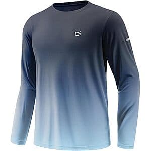 G Gradual Men's UPF 50+ Long Sleeve Rash Guard Swim Shirt (various) $10