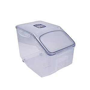 50.72-cup Lock & Lock Bulk Food Storage Container w/ Wheels $18