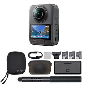Prime Members: DJI Osmo 360 Camera Adventure Combo, Waterproof 8K 360° Action Camera with 1-Inch 360° Imaging, Extended Battery Life with 3 Batteries $454.98