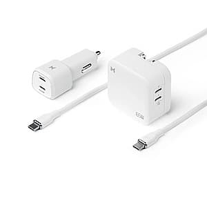 Member's Mark 65W GaN USB-C PD Home+Auto Charger Kit With 2- 6' USB-C Cables + Free Shipping $15.73