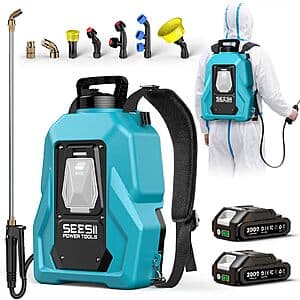5-Gal Seesii Battery Powered Backpack Sprayer w/ Dual Battery w/ 7 Nozzles $77 + Free S&H