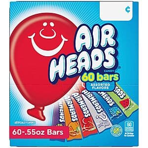 60-Ct 0.55-Oz Airheads Full-Size Candy Bars (Variety Pack) 5 for $26.75 w/ S&S + Free S&H