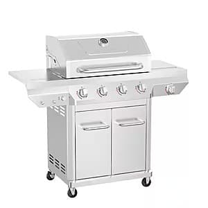 Nexgrill 4-Burner Propane Gas Grill w/ Side Burner (Stainless Steel) $299 + Free S&H