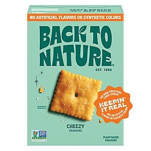 Select Accounts: 5-Oz Back to Nature Plant-Based Cheezy Crackers 5 for $9.20 w/ S&S
