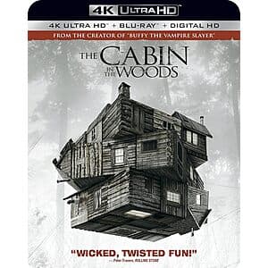 The Cabin in the Woods (4K Ultra HD + Blu-ray + Digital) $11.50